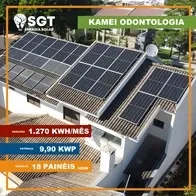 Placas solares instaladas pela SGT em Kamei Odontologia